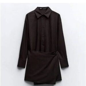 Zara Pinstripe Shirt Dress